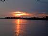 Sunset over the Thai Laos Friendship Bridge,Nong Khai,Thailand